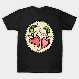 Folk Art Garden Hearts T-Shirt